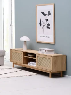 HALMSTADMueble TV HALMSTAD 2 puertas correderas color roble cálido