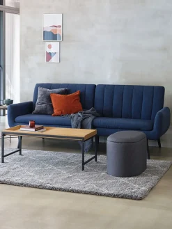 HARNDRUPSofá cama HARNDRUP tela azul oscuro