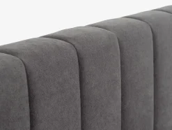 HASLEVEstructura cama HASLEV con almacenaj 90x200 tela gris oscuro
