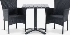 HOBRO + AIDTMesa HOBRO L70 + 2 sillas AIDT negro