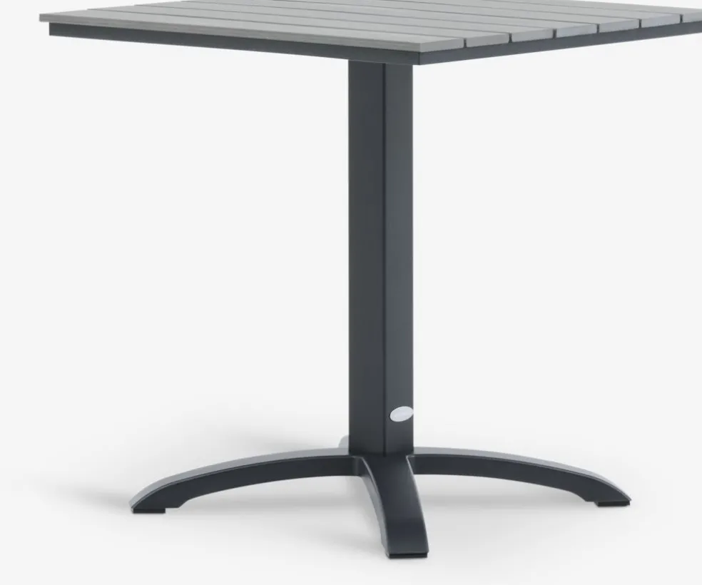 HOBRO + TAGMARKMesa HOBRO L70 gris + 2 sillas TAGMARK negro