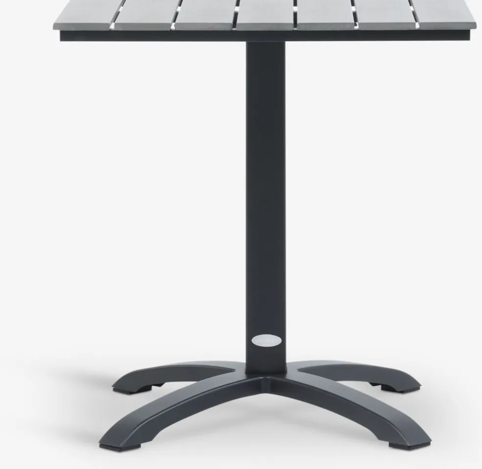 HOBRO + TAGMARKMesa HOBRO L70 gris + 2 sillas TAGMARK negro