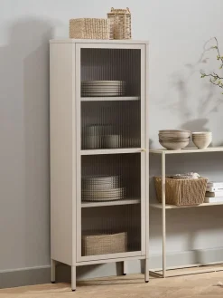 HOPTRUPVitrina HOPTRUP 1 puerta beis