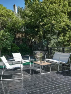 HORNSLETConjunto muebles jardín HORNSLET 4 plazas beis