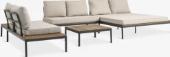 HOUConjunto jardín HOU chaise longue 6 plazas madera dura