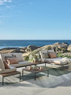 HOUConjunto jardín HOU chaise longue 6 plazas madera dura