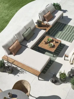 HOUMódulo de jardín mesa HOU A75xL75 madera dura