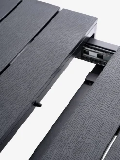 HSTEHAVE + KRISTIANSTADMesa HESTEHAVE L205/275 negro + 4 sillas KRISTIANSTAD verde