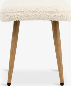 HUNDESTEDReposapiés HUNDESTED felpa blanco crudo/color roble