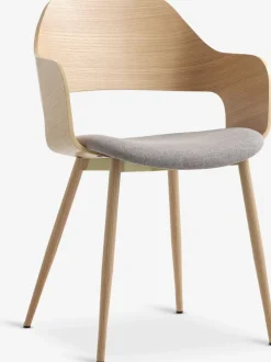 HVIDOVRESilla de comedor HVIDOVRE roble claro/tela gris claro