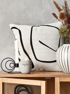 HVITVEISCojín HVITVEIS 45x45 blanco crudo/negro