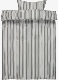 IDAGOLDJuego funda nórdica hilo teñido IDA 155x220 blanco/negro