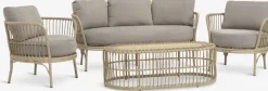 ILLERUPConjunto muebles jardín ILLERUP 4,5 plazas natural