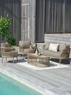 ILLERUPConjunto muebles jardín ILLERUP 4,5 plazas natural