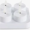 JANSSONVelas pequeñas LED JANSSON blanco/negro con cargador