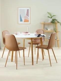 JEGINDMesa de comedor JEGIND Ø105 blanco/natural