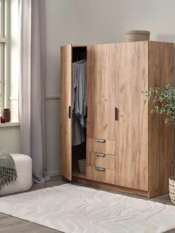 JENSLEVArmario JENSLEV 144x176 3 puertas color roble salvaje nat