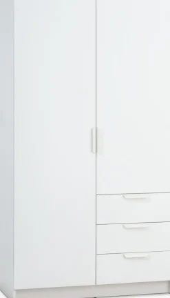 JENSLEVArmario JENSLEV 96x176 2 puertas 3 cajones blanco