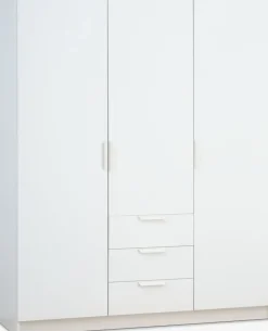 JENSLEVArmario JENSLEV 144x176 3 puertas 3 cajones blanco