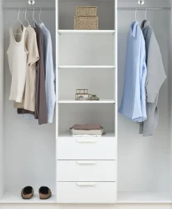 JENSLEVArmario JENSLEV 144x176 3 puertas 3 cajones blanco