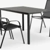 JERSORE + LEKNESMesa JERSORE L140 + 4 sillas LEKNES negro