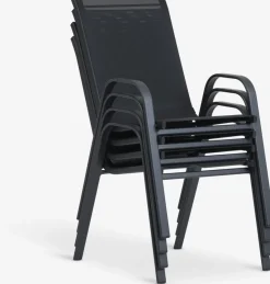 JERSORE + LEKNESMesa JERSORE L140 + 4 sillas LEKNES negro