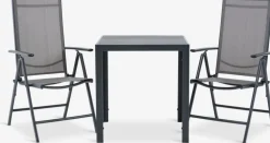 JERSORE + MELLBYMesa JERSORE L70 + 2 sillas MELLBY negro