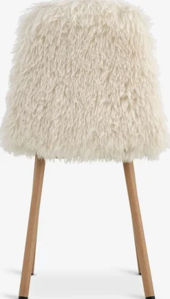 JONSTRUPSilla de comedor JONSTRUP felpa blanco crudo/color roble
