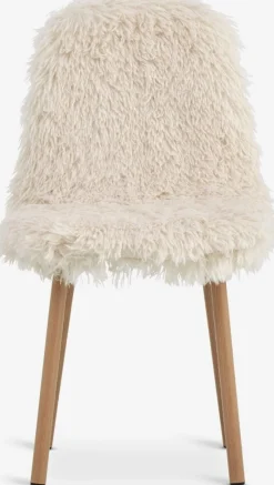 JONSTRUPSilla de comedor JONSTRUP felpa blanco crudo/color roble