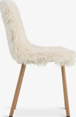 JONSTRUPSilla de comedor JONSTRUP felpa blanco crudo/color roble