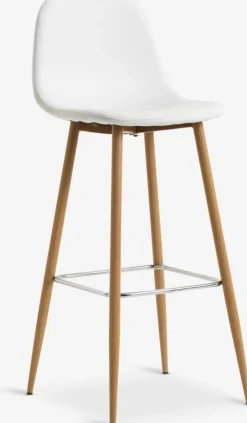 JONSTRUPTaburete de bar JONSTRUP polipiel blanco/color roble natural