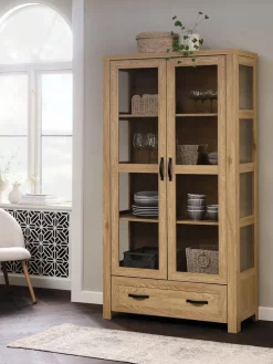 JUNGENVitrina JUNGEN 2 puertas 1 cajón color roble cálido