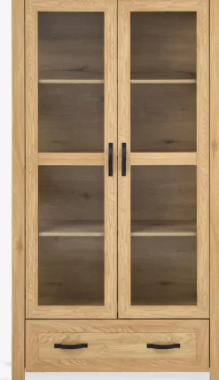 JUNGENVitrina JUNGEN 2 puertas 1 cajón color roble cálido