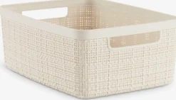 JUTECesta JUTE 4,5L plástico blanco crudo