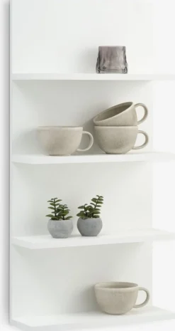 KARSTOFTEstante de pared KARSTOFT 4 estantes blanco