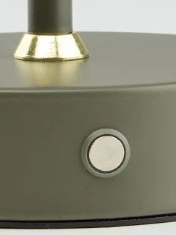 KENTLámpara a pilas KENT Ø16xA25cm verde táctil y temporizador