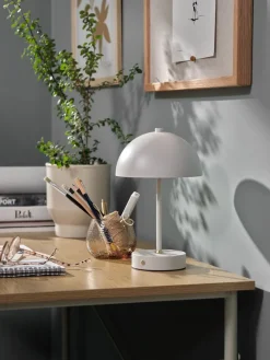 KENTLámpara a pilas KENT Ø16xA25cm gris táctil y temporizador