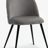 KOKKEDALSilla de comedor KOKKEDAL terciopelo gris/negro