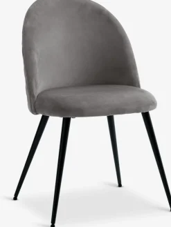 KOKKEDALSilla de comedor KOKKEDAL terciopelo gris/negro