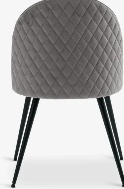 KOKKEDALSilla de comedor KOKKEDAL terciopelo gris/negro