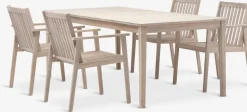 KOLLEN + RADSTEDMesa KOLLEN L205 + 4 sillas RADSTED madera dura