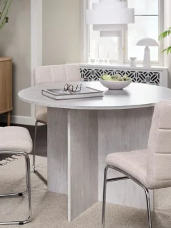 KRONDALMesa de comedor KRONDAL Ø110 color travertino
