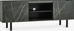 KRONDALMueble TV KRONDAL 2 puertas color mármol/negro