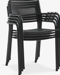 KUMLA + HEMSEDALMesa KUMLA L200 gris + 4 sillas HEMSEDAL negro