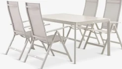 KUMLA + LOMMAMesa KUMLA L150 + 4 sillas LOMMA beis