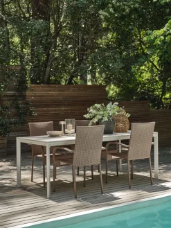 KUMLAMesa de jardín KUMLA A95xL200 beis