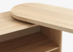 LANGAGEREscritorio LANGAGER 41-107x107-165 color roble claro/blanco