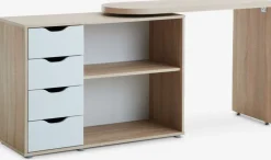 LANGAGEREscritorio LANGAGER 41-107x107-165 color roble claro/blanco