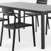 LANGET + INGSTRUPMesa LANGET L207 + 4 sillas INGSTRUP negro