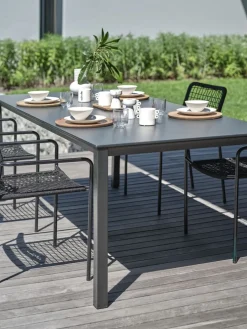 LANGETMesa de jardín LANGET A95xL207 negro